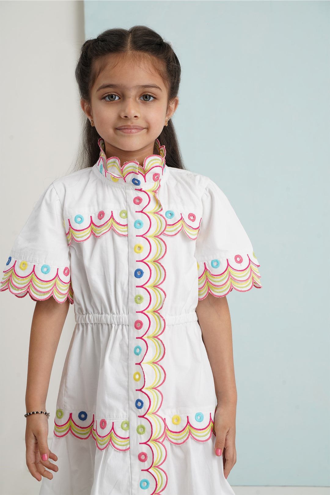 Dilly Dally Dress Kids - White