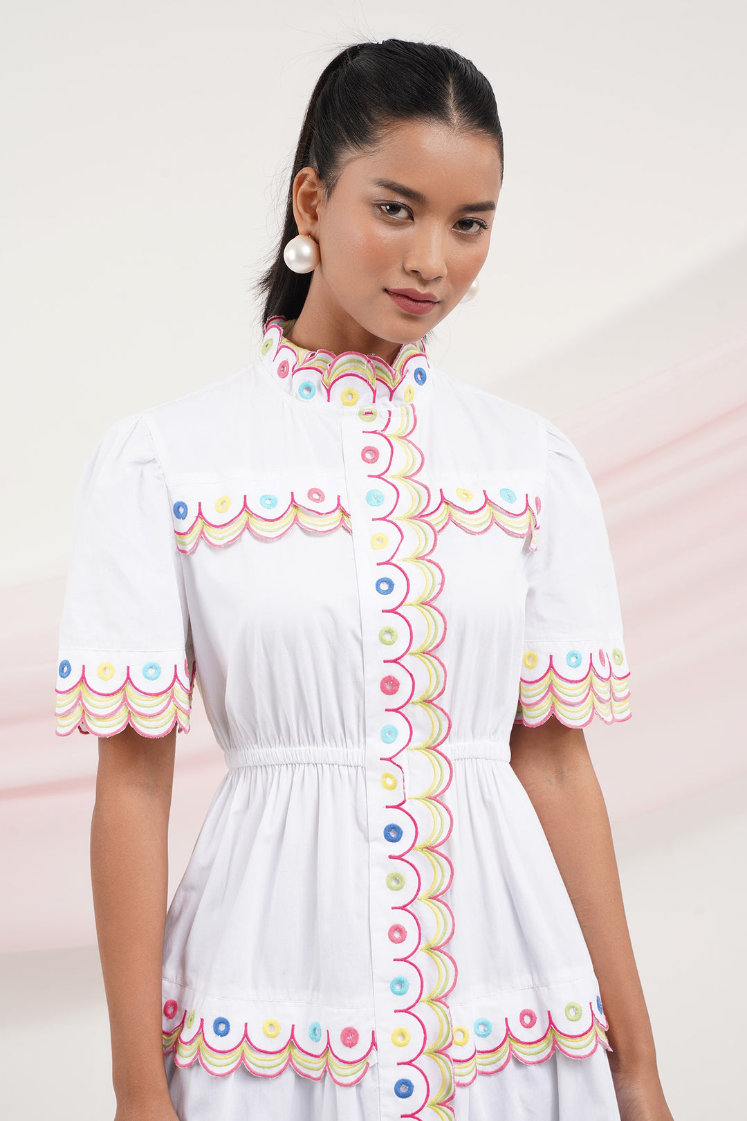 Dilly Dally Dress -White