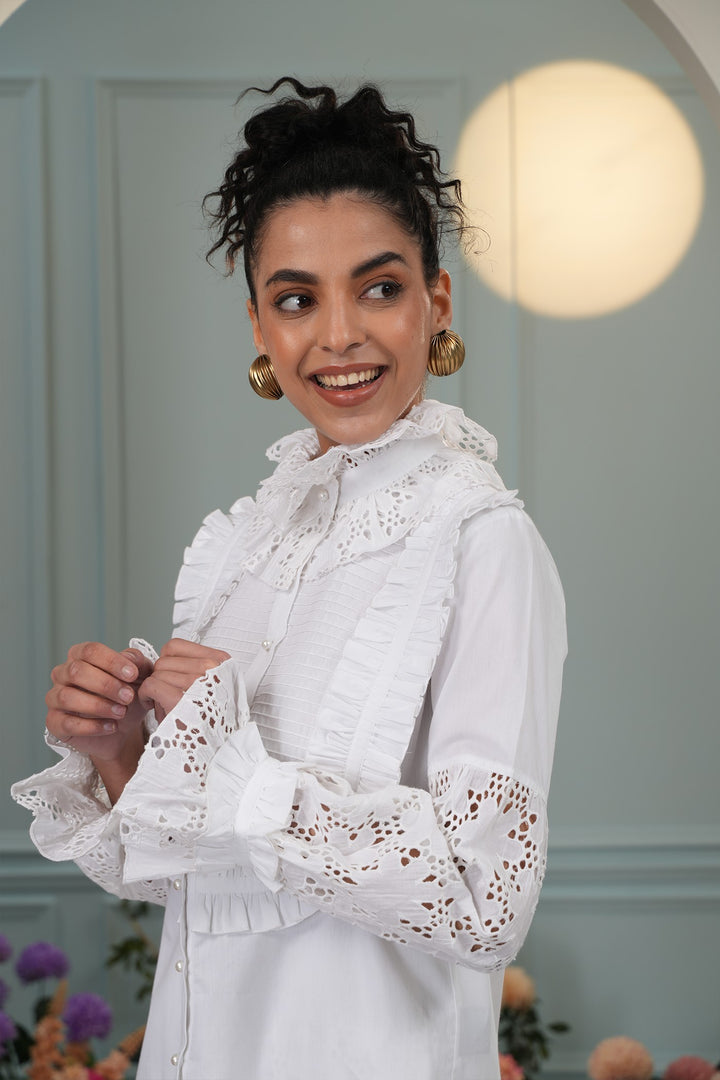 Zig Top - Floral Cut Out