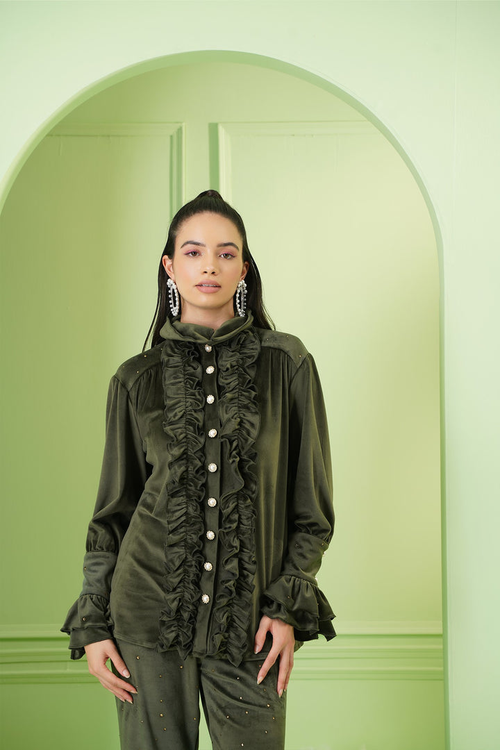 Brandy Top - Olive Green