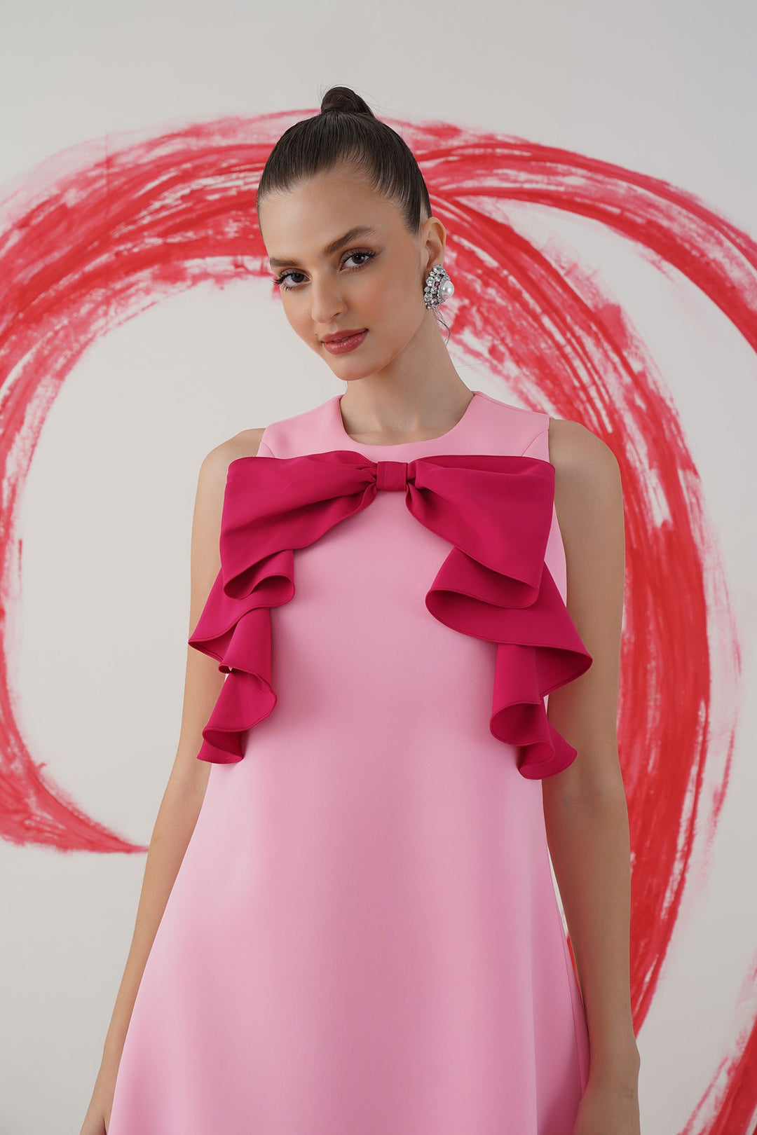 Roll dress- pink and baby pink