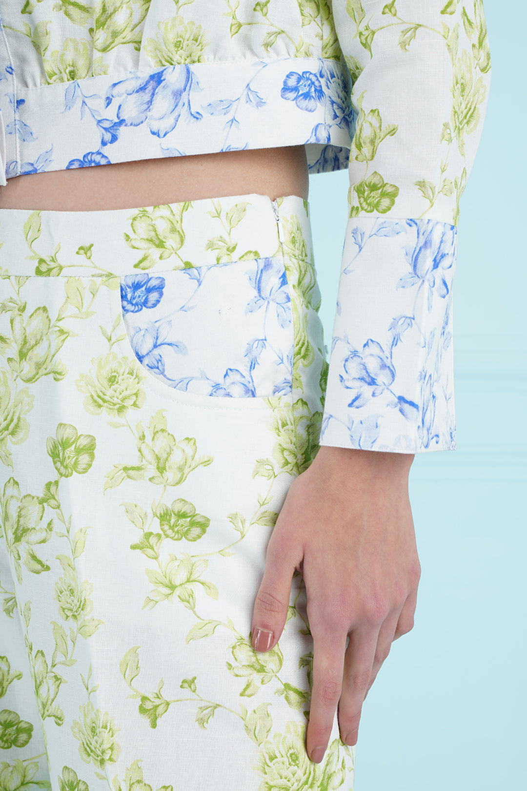 Bithali Pants- Green And Blue