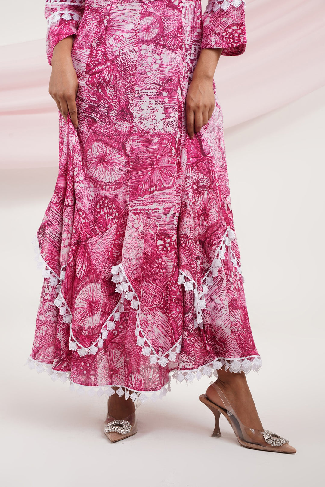 Emante Dress - Pink Butterfly