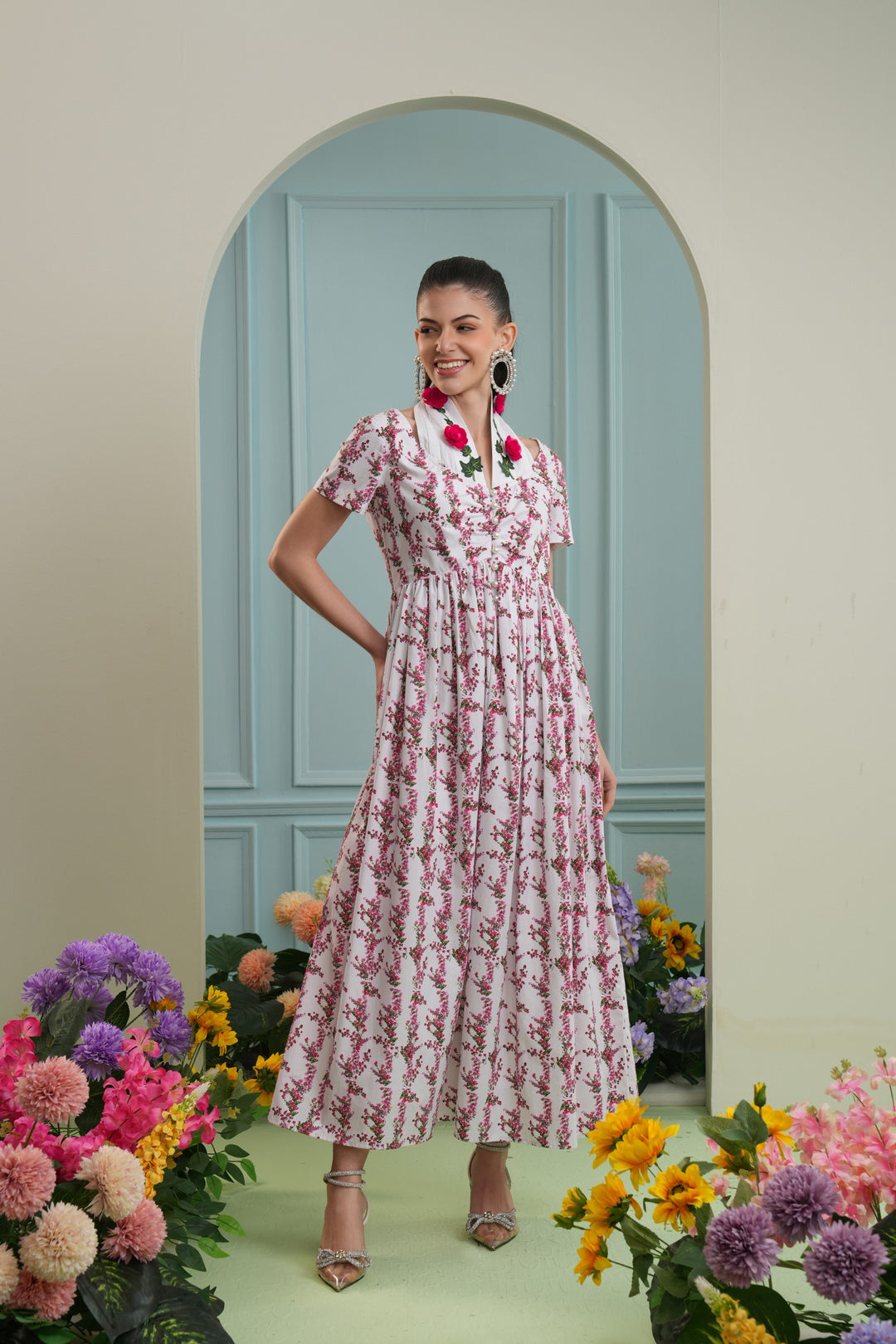 Pamplona dress-bougainvellia