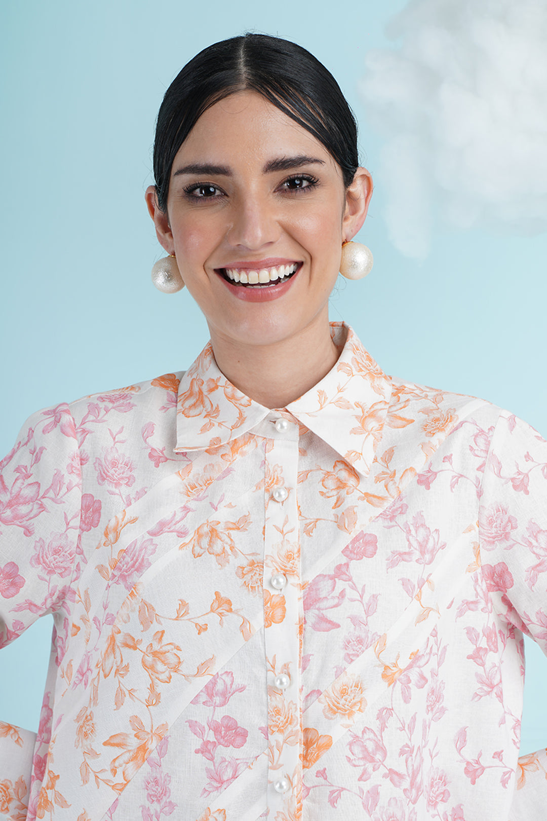 Hisani Top - Orange And Pink