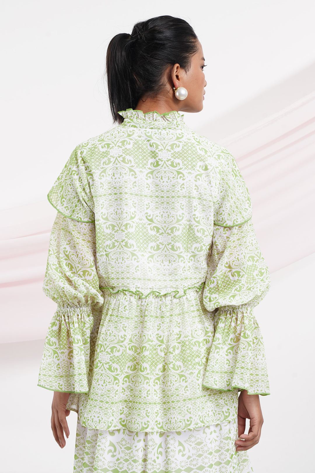 Taki Taki Top- Green Lace