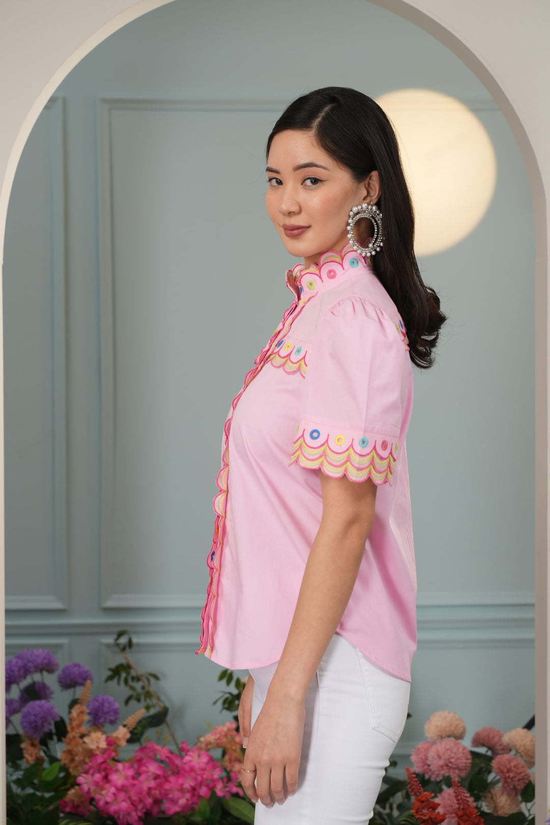 Dilly Dally Top- Baby Pink