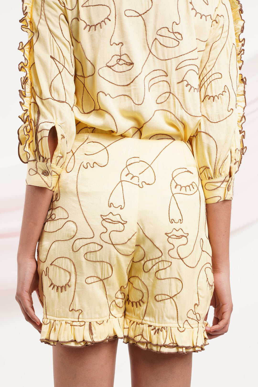 Head Over Heels Shorts- Faces Yellow