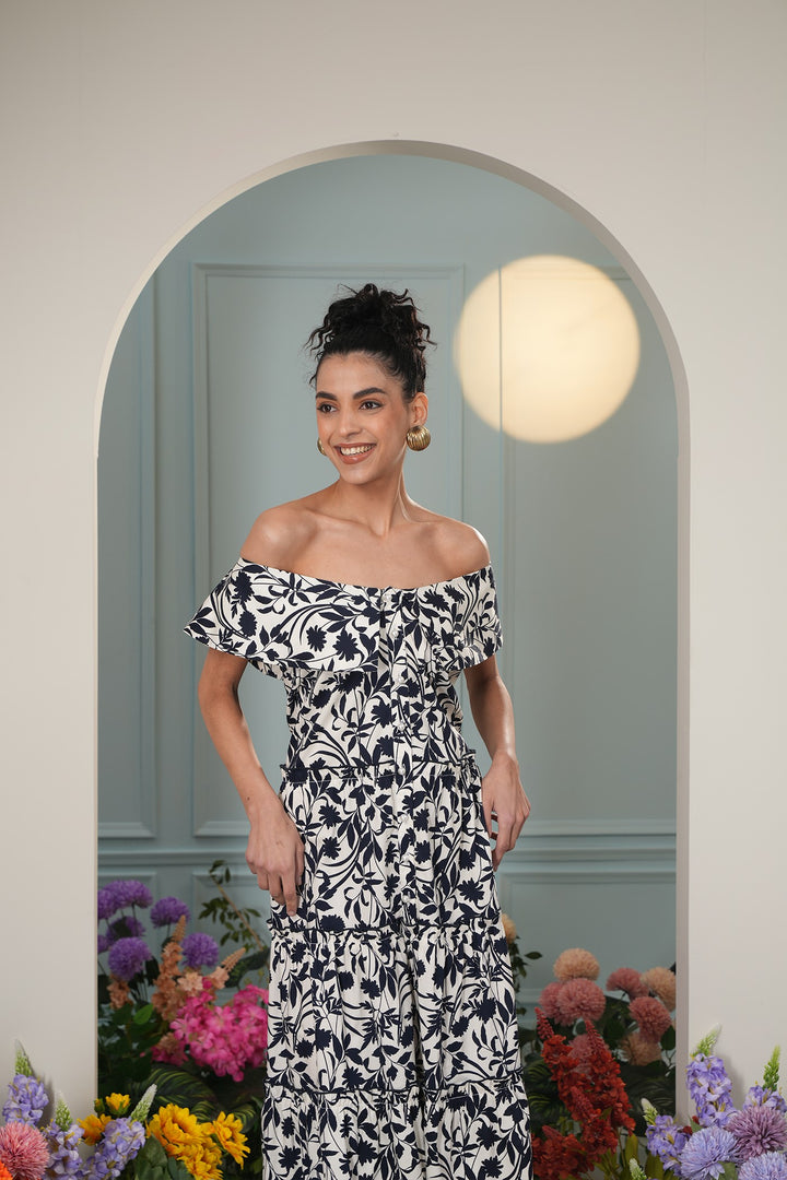 Gift Dress- Navy Flower