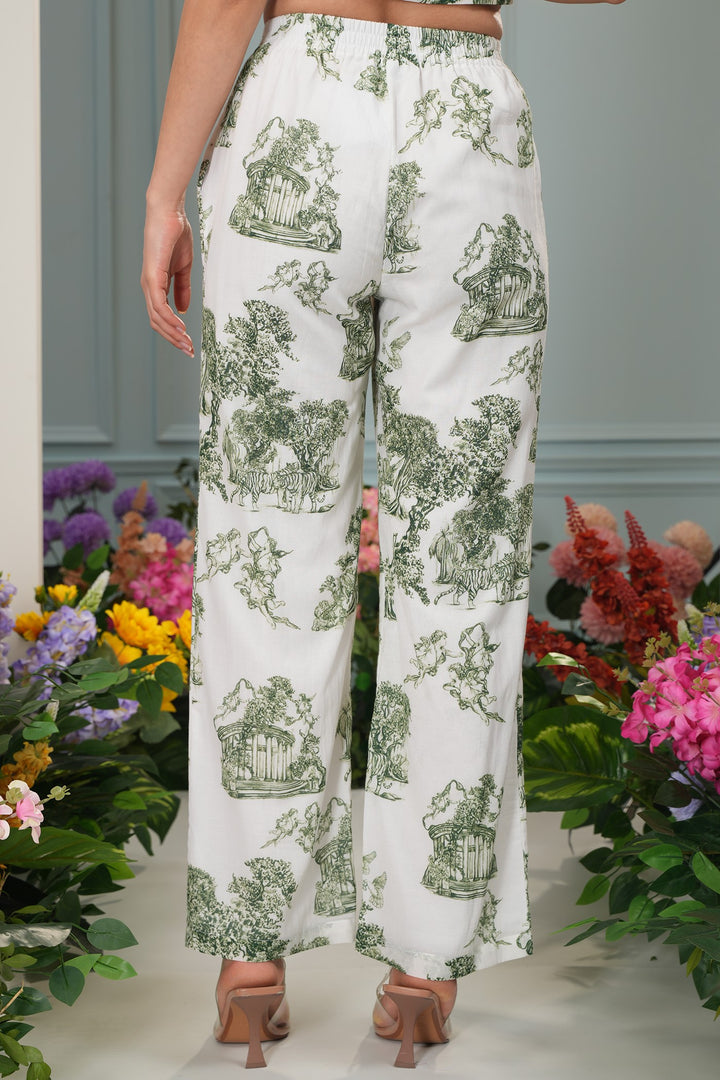 J'adore Pants- Green Toile