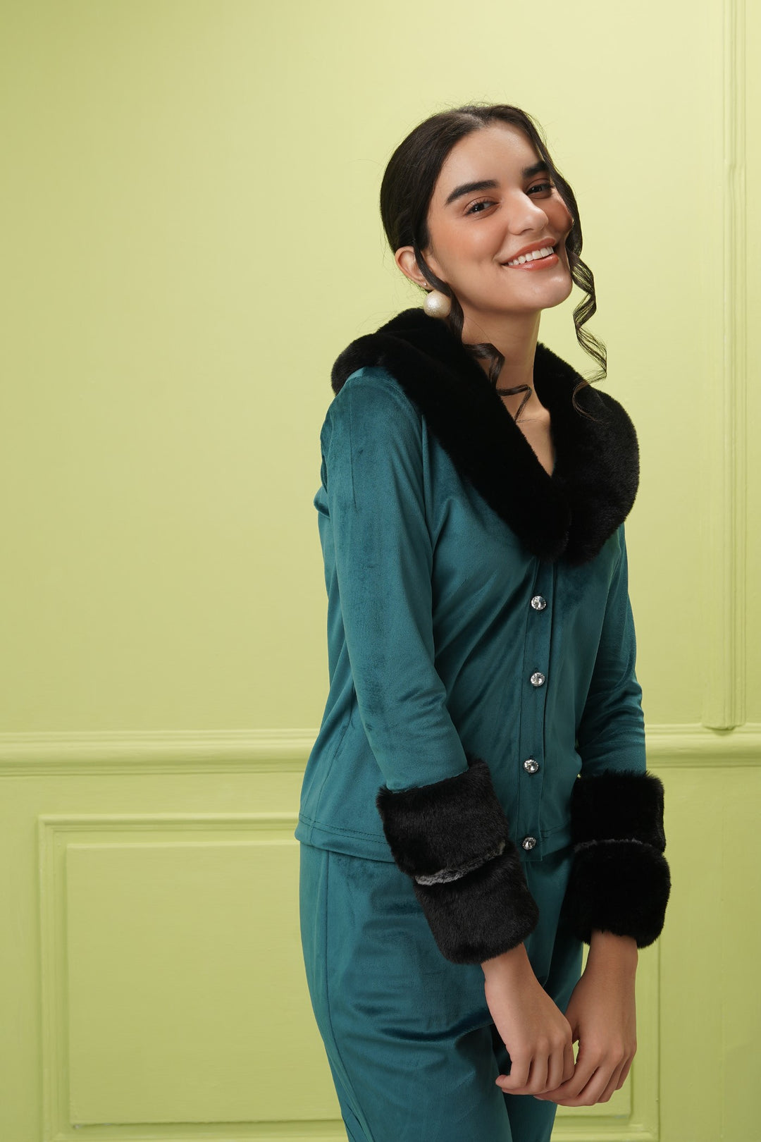 Macarena Top - Teal Blue