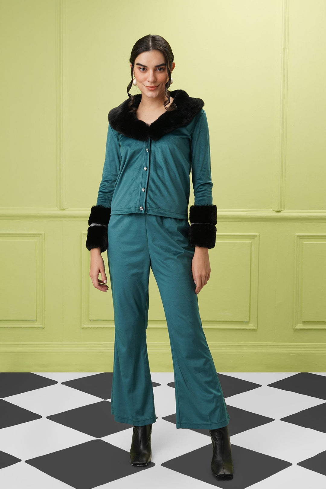 Macarena Pants - Teal Blue