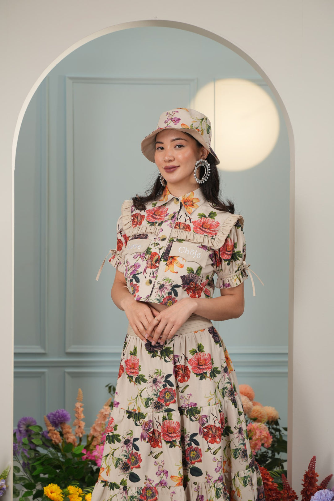 Lolita Top- Botanical Beige