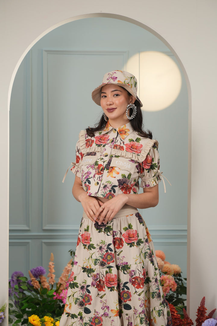 Lolita Top- Botanical Beige