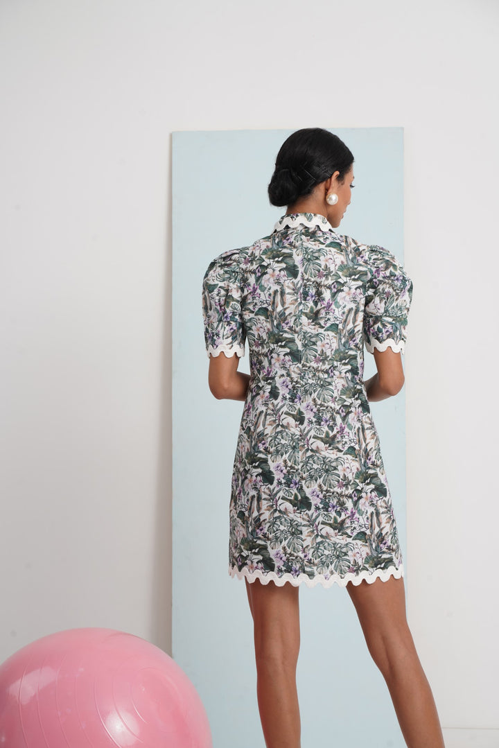 Boss It Up Dress- Jungle