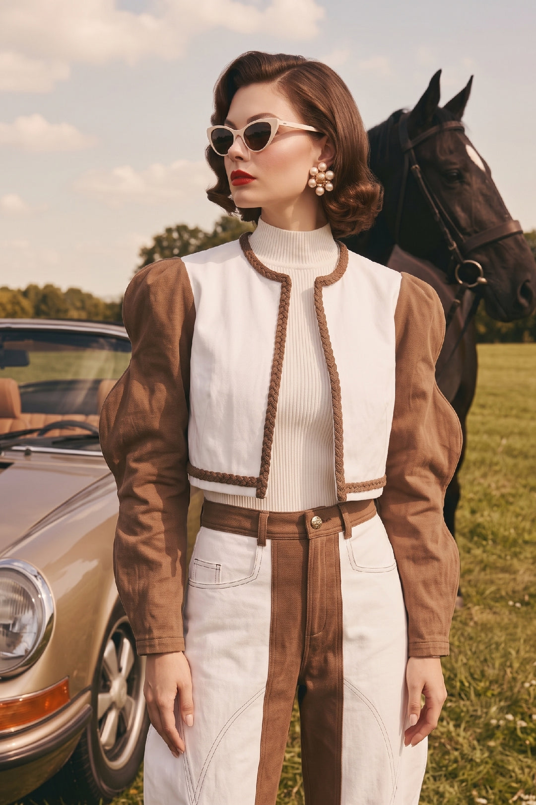 zee zee top - brown