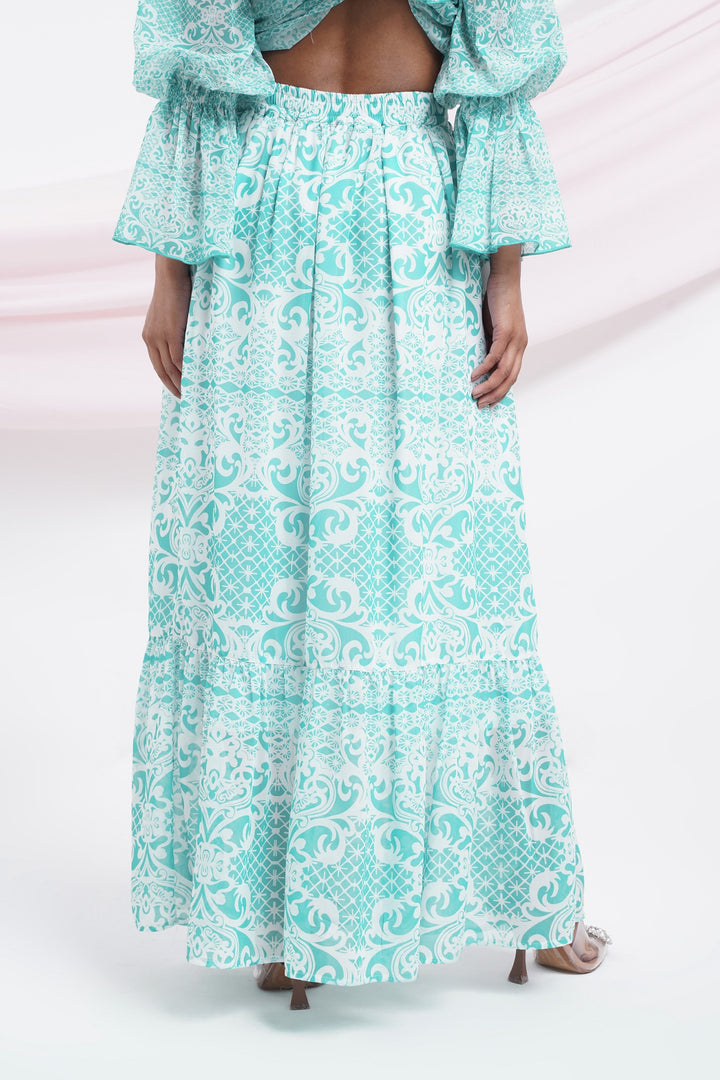 Taki Taki Skirt- Aqua