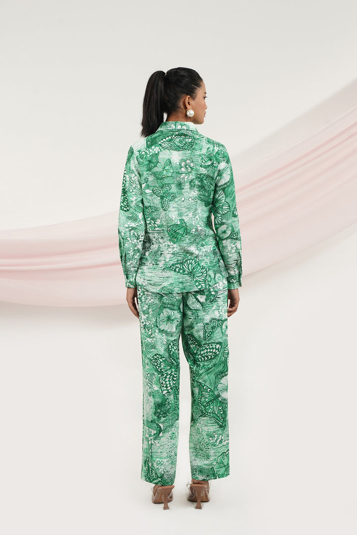 Wing It Top- Green Butterfly