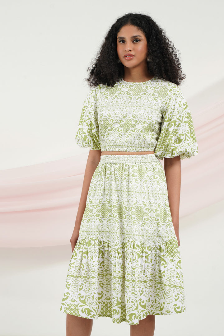 I Do Skirt - Green Lace
