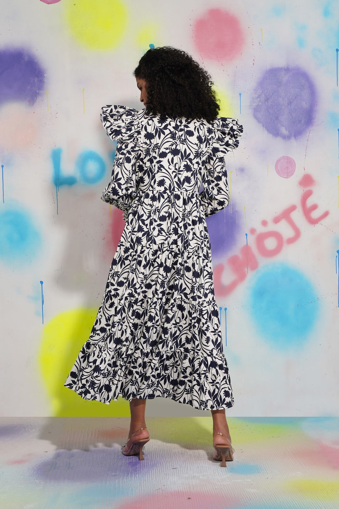 Sunshine Dress - Navy Floral