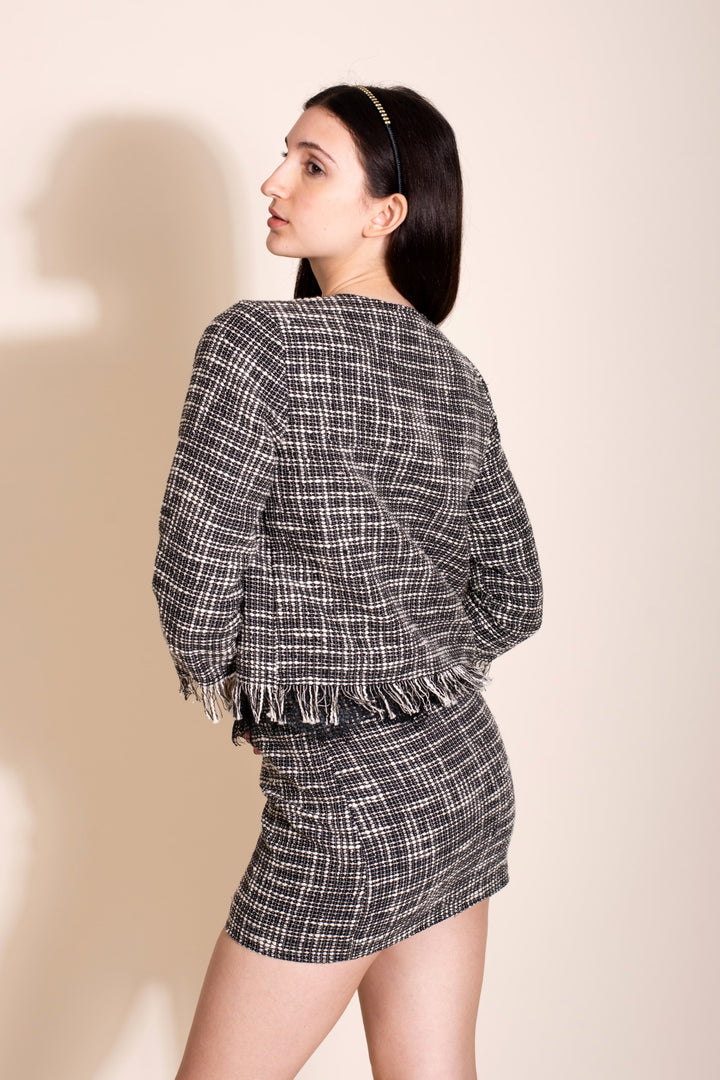 Saucilita Crop Top - Black And White