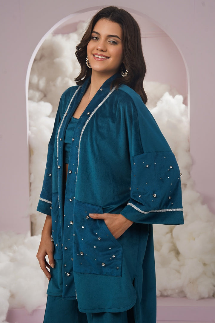 cozy up cover up- teal