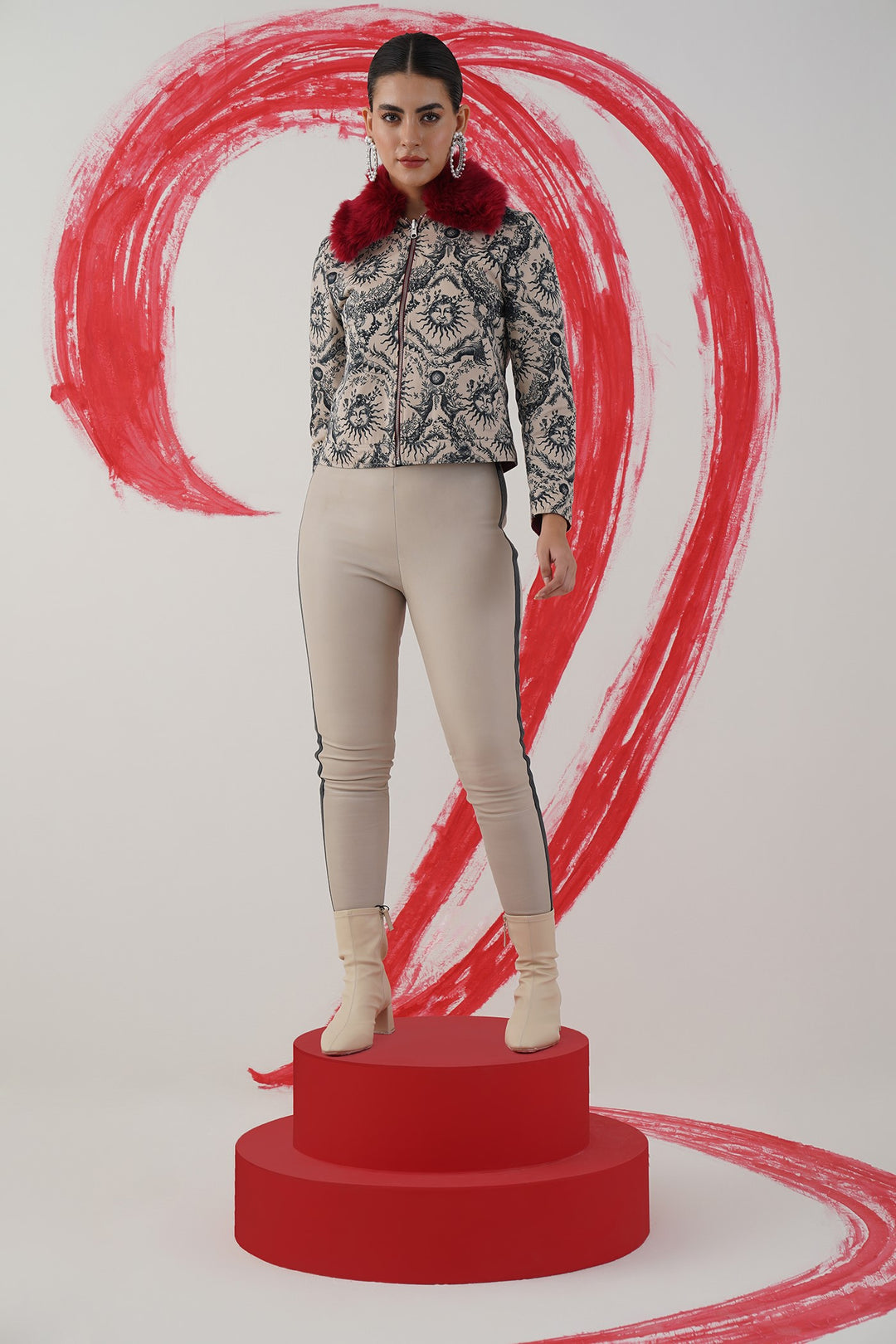 double trouble jacket maroon