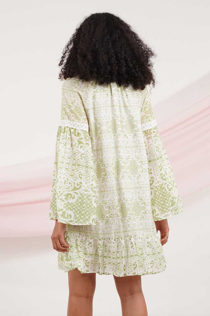 Curizio Dress - Green Lace