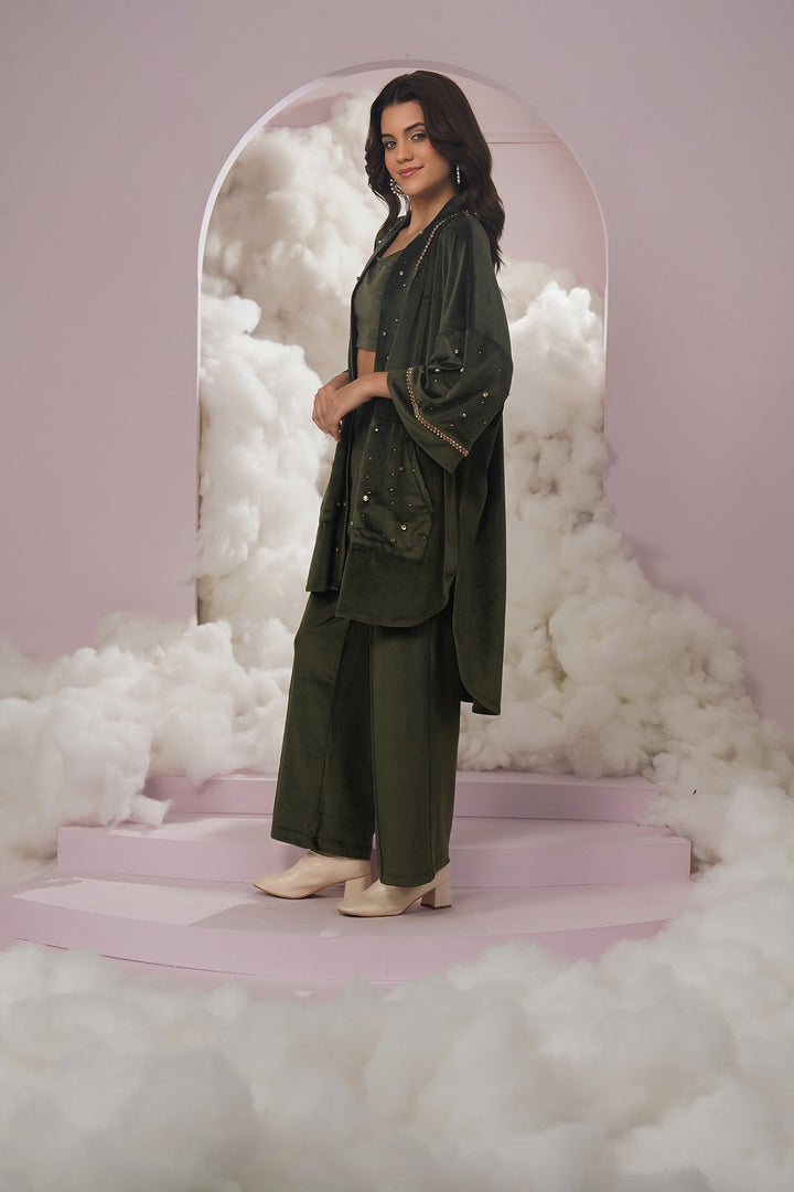 cozy up cover up -olive