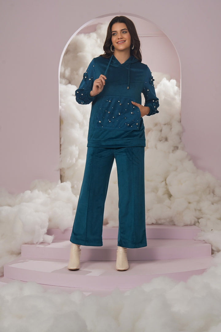 cozy up pants - teal