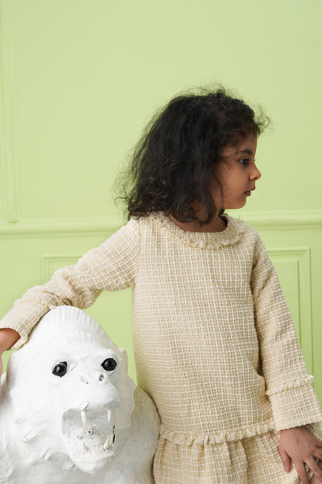 Lady Charlotte Dress - Beige- Kids