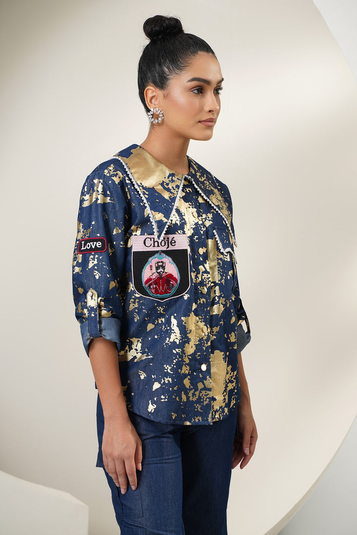 Pingola Shirt- Navy Blue