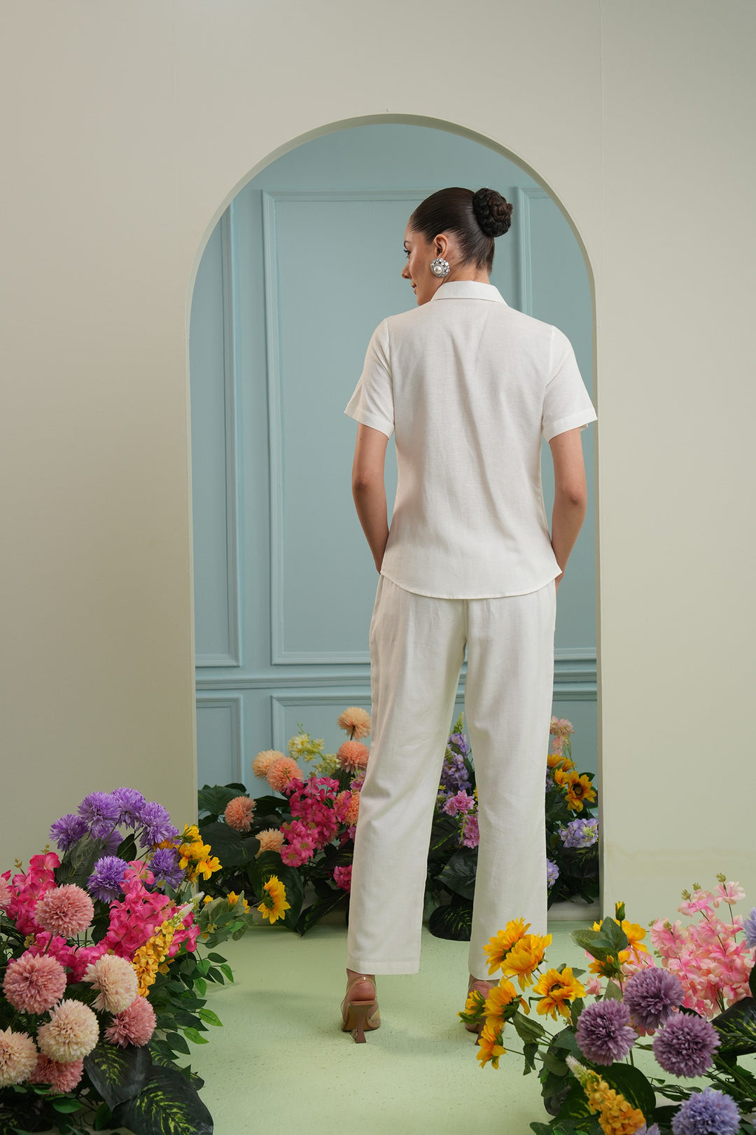 Parque top-white short