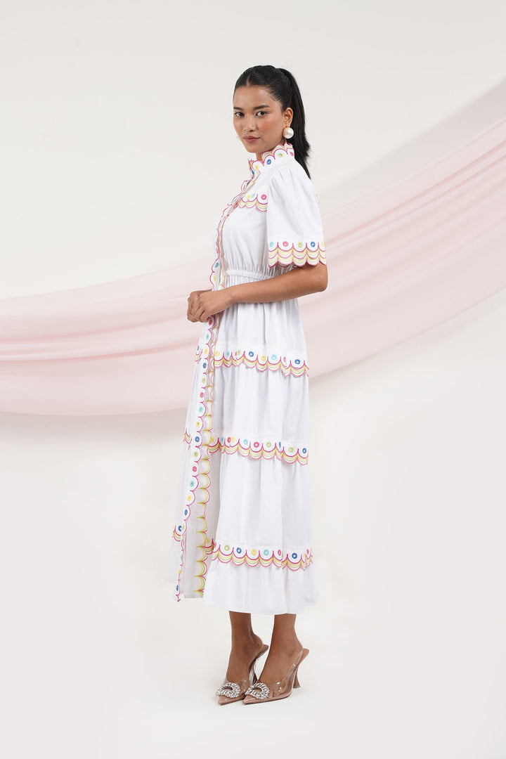 Dilly Dally Dress -White