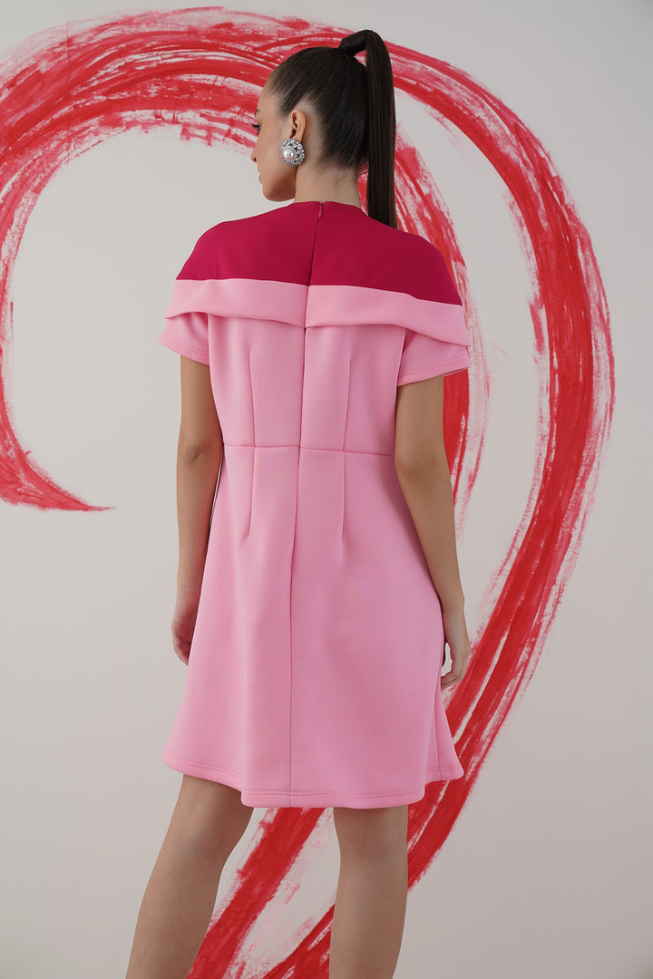 Handshake dress -pink and baby pink