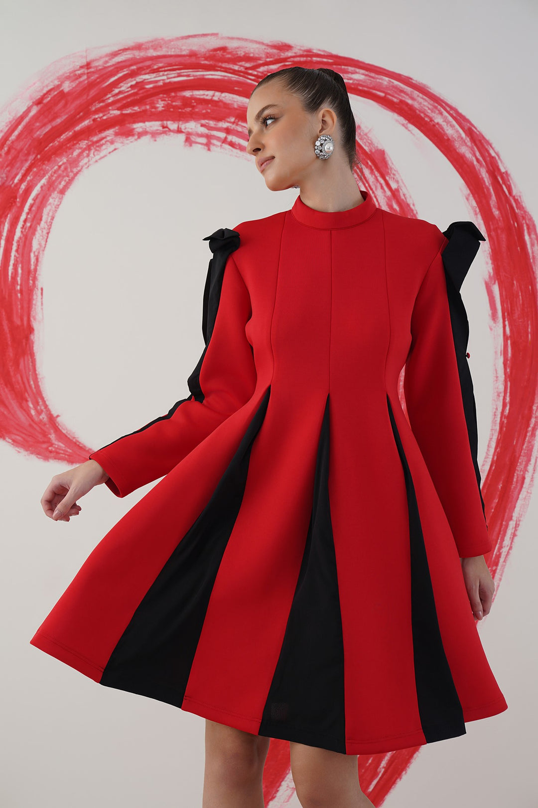 merci dress - red and black