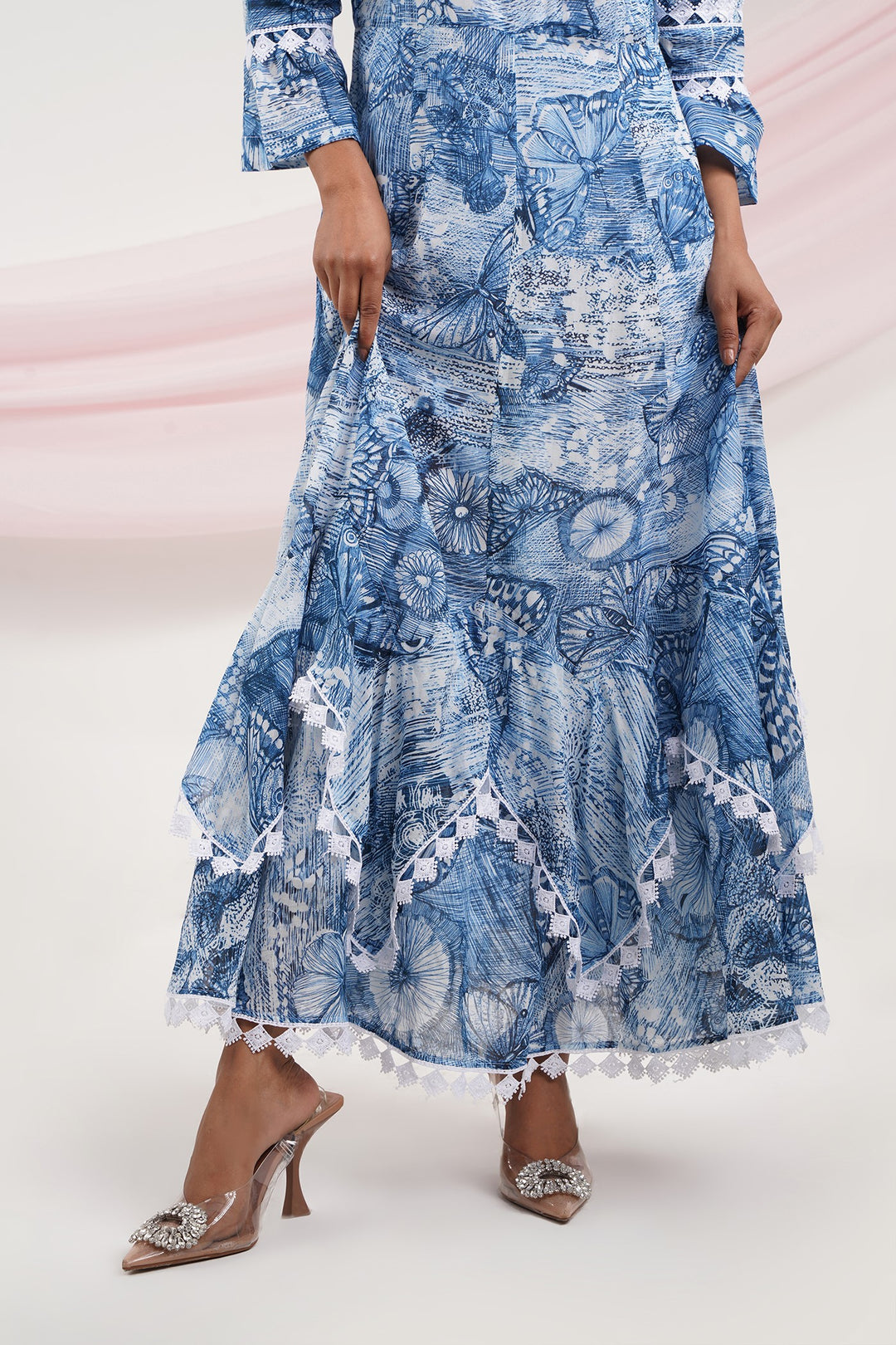 Emante Dress - Blue Butterfly