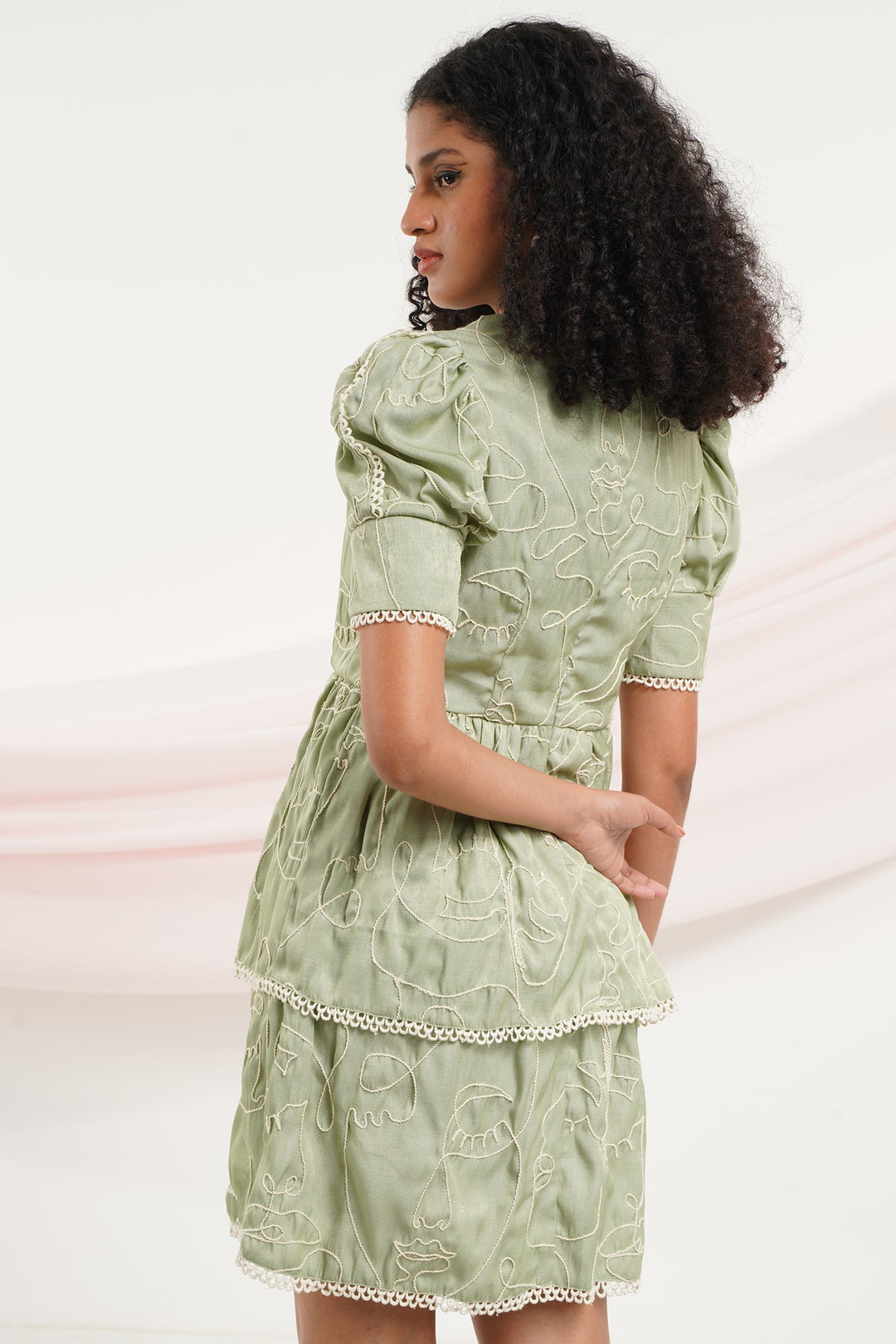 Fantastic Dress - Pistachio Faces