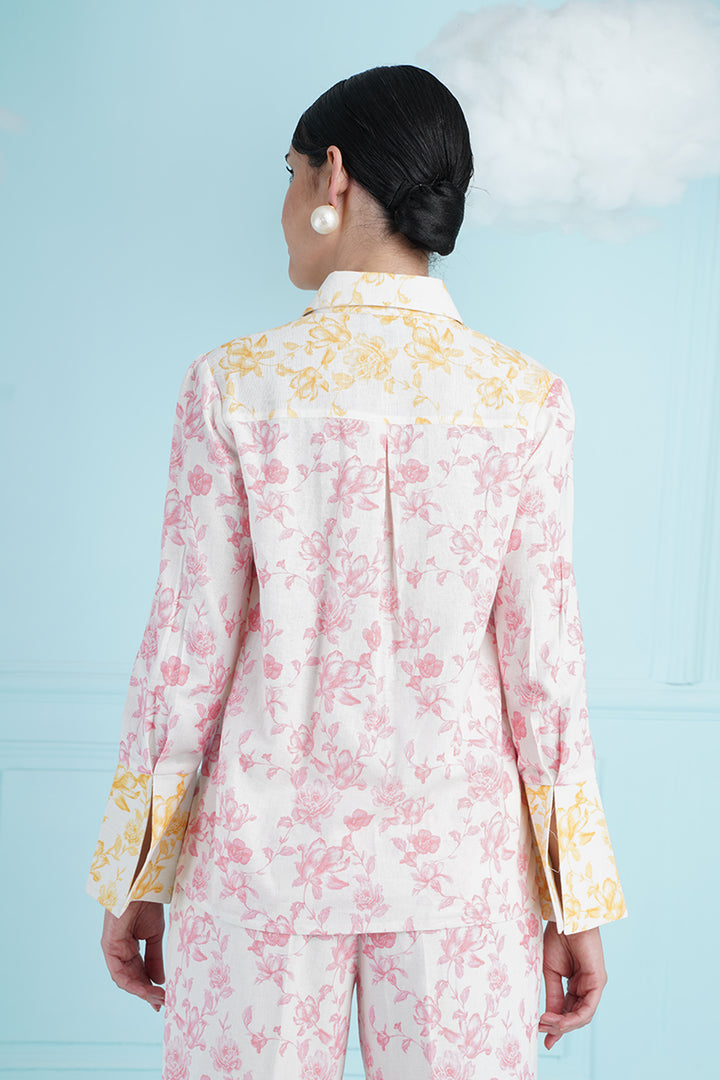 Hisani Top - Yellow And Pink