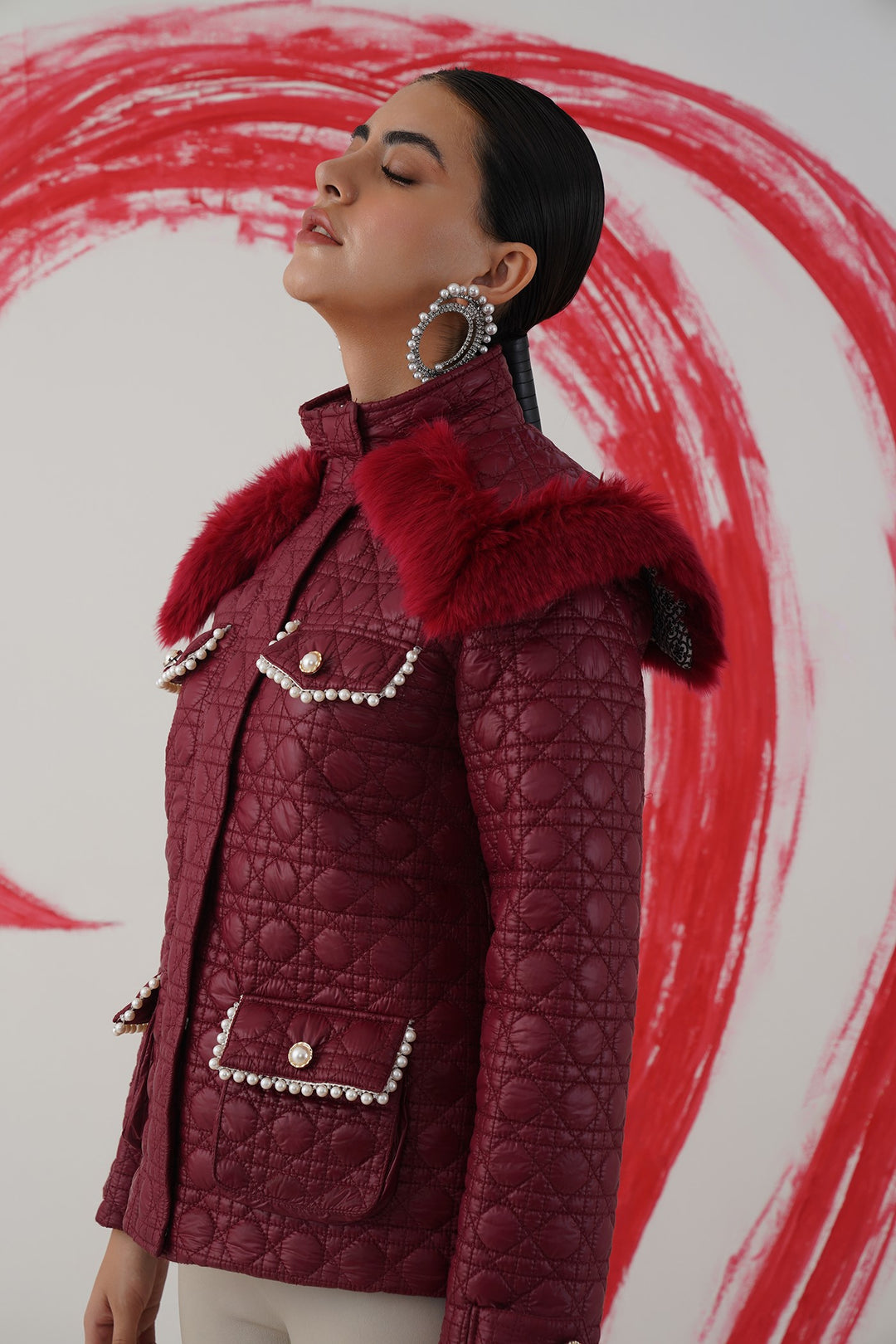 sharing is caring jacket - maroon