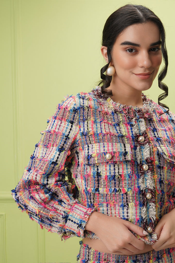 Berazari crop Jacket- multi