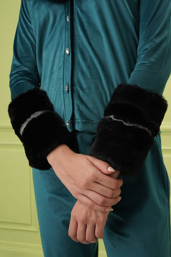 Macarena Top - Teal Blue