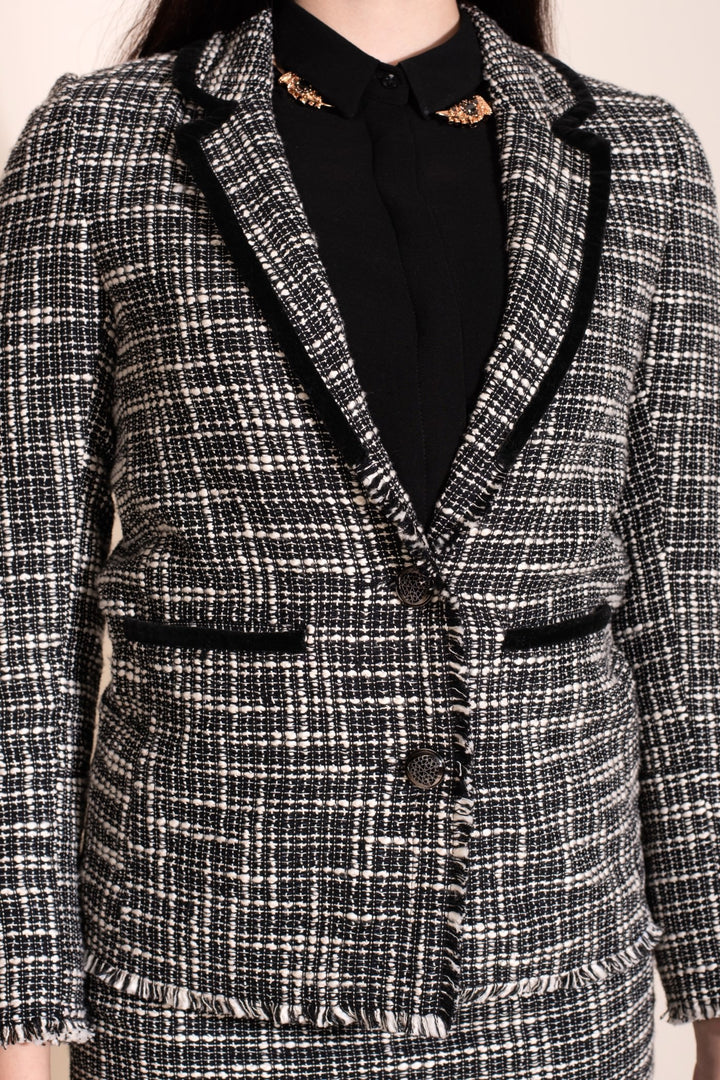 Nayan Blazer- Black And White