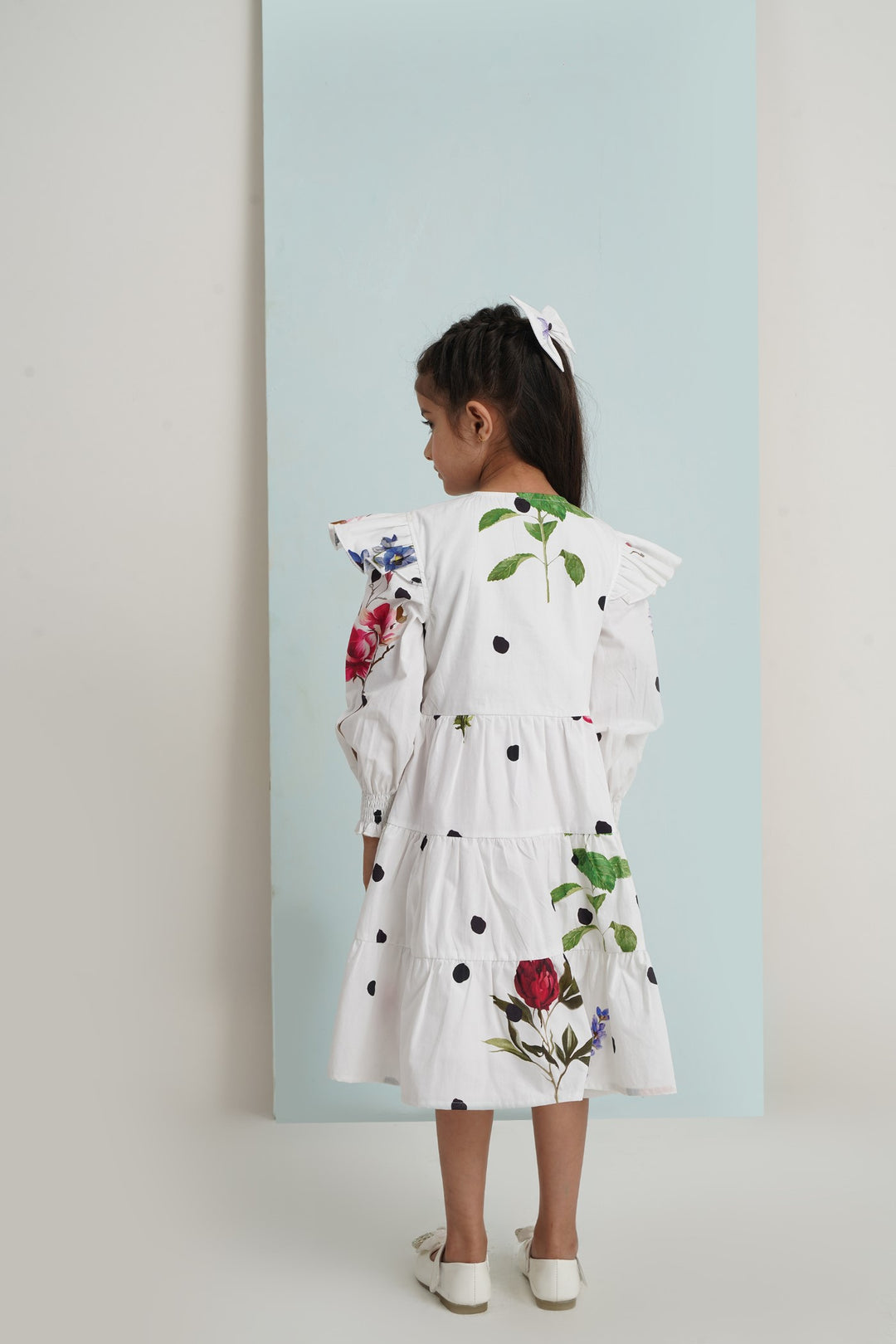 Sunshine Dress Kids - Polka Flower