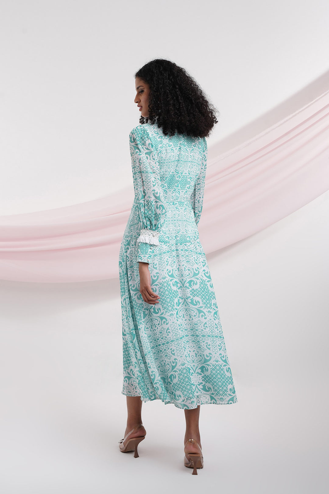 La Vie En Rose Dress - Aqua Lace
