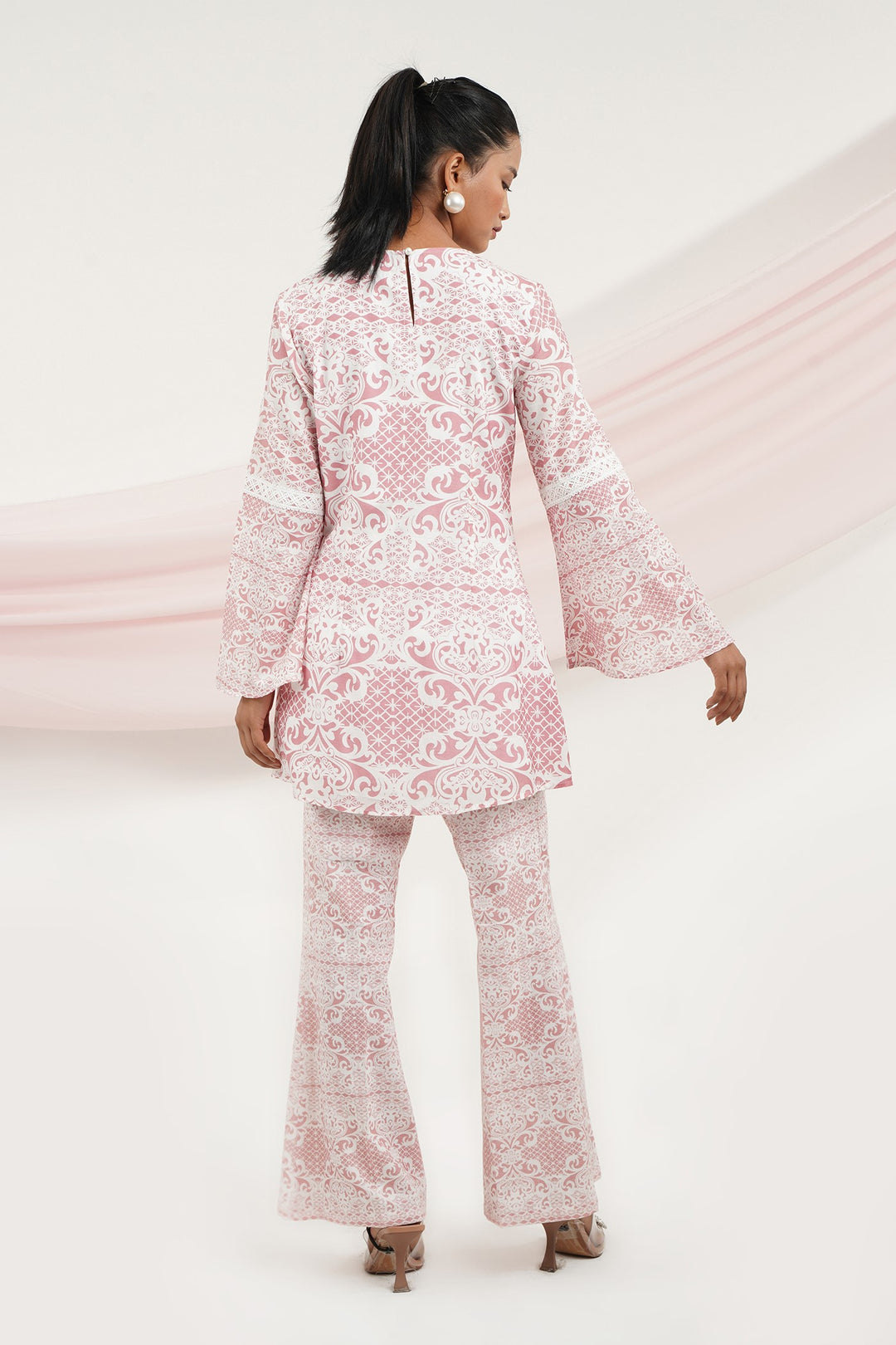 Lady Like Top- Pink Lace