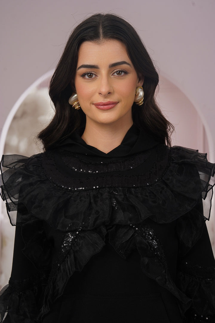 fashionably late hoodie - black