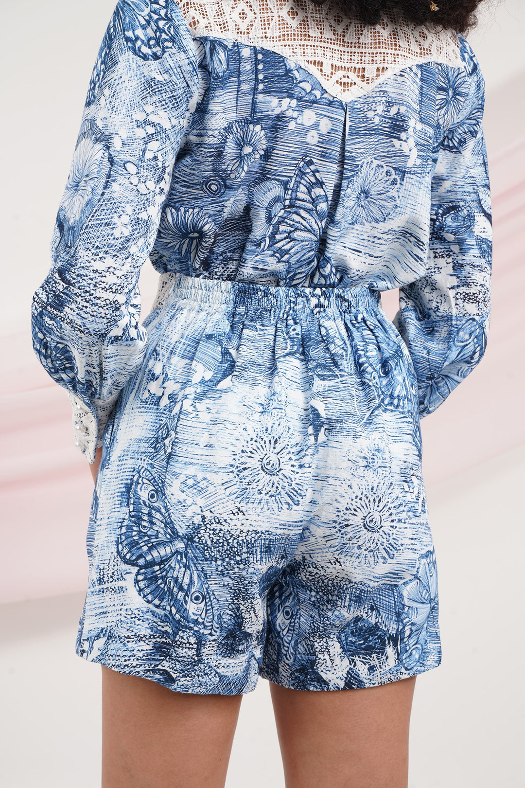 Blammy Shorts- Blue Butterflies