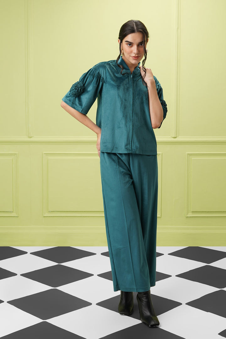 Le Mer Top Jacket Teal