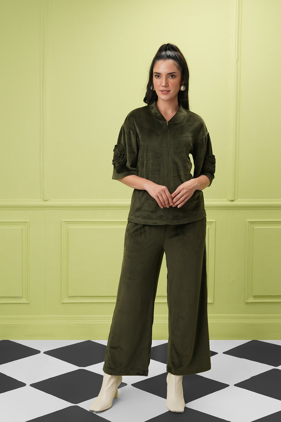 Le Mer Top Jacket Olive